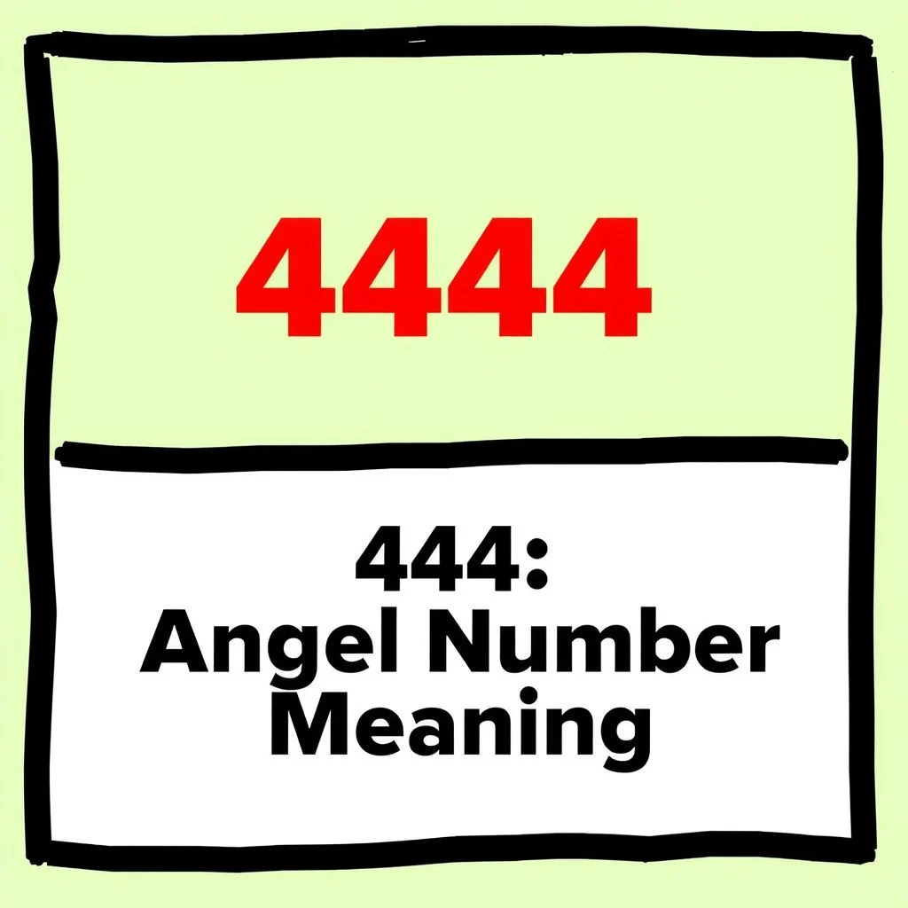 444 angel number meaning illustration