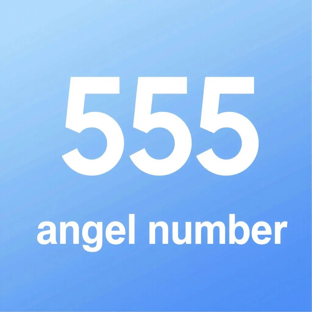 555 angel number illustration